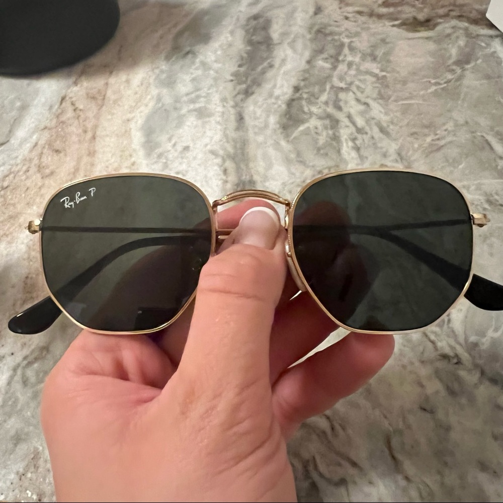 hexagonal polarized ray bans